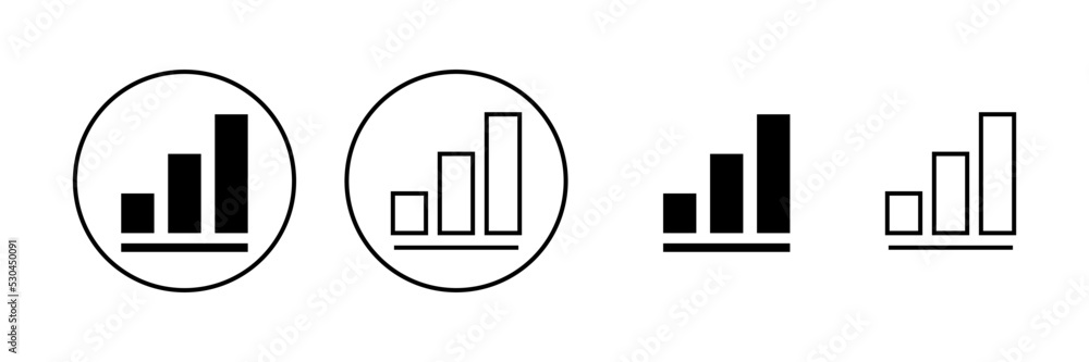 Growing graph icon vector. Chart sign and symbol. diagram icon Growing graph icon vector. Chart sign and symbol. diagram icon