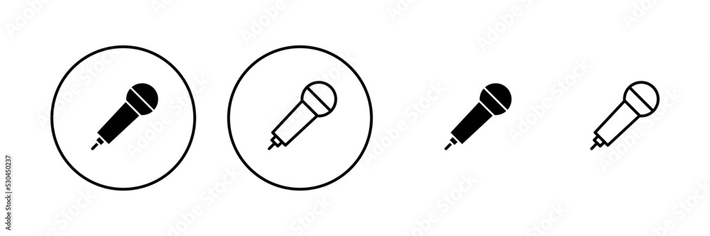 Microphone icon vector. karaoke sign and symbol Microphone icon vector. karaoke sign and symbol