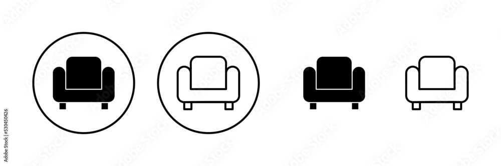 Sofa icon vector. sofa sign and symbol. furniture icon Sofa icon vector. sofa sign and symbol. furniture icon