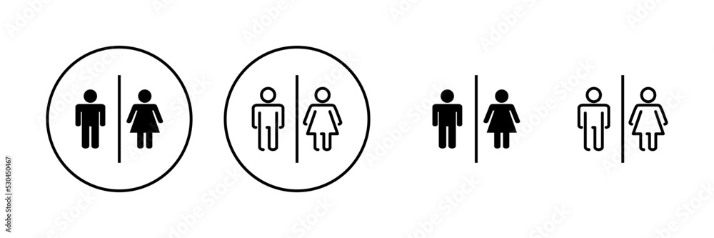 Toilet icon vector. Girls and boys restrooms sign and symbol. bathroom sign. wc, lavatory Toilet icon vector. Girls and boys restrooms sign and symbol. bathroom sign. wc, lavatory