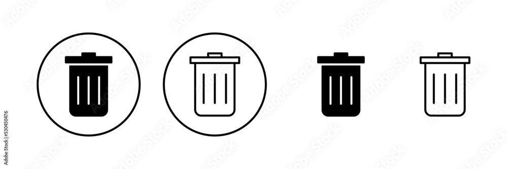 Trash icon vector. trash can icon. delete sign and symbol. Trash icon vector. trash can icon. delete sign and symbol.