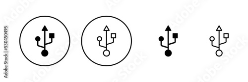 Usb icon vector. Flash disk sign and symbol. flash drive sign.