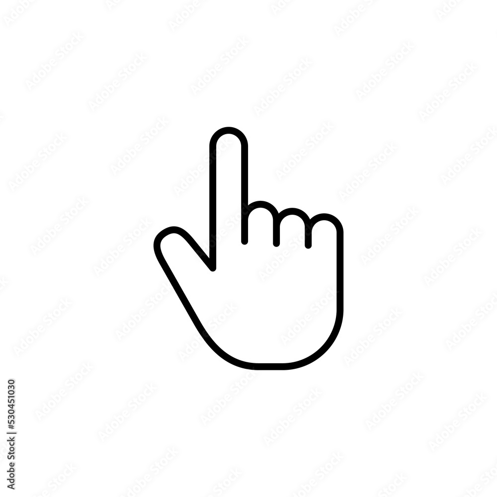 Hand cursor icon vector for web and mobile app. cursor sign and symbol. hand cursor icon clik Hand cursor icon vector for web and mobile app. cursor sign and symbol. hand cursor icon clik