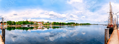 Photography Marina Eckernförde mit sail and fishing boats on a beautiful day in summer