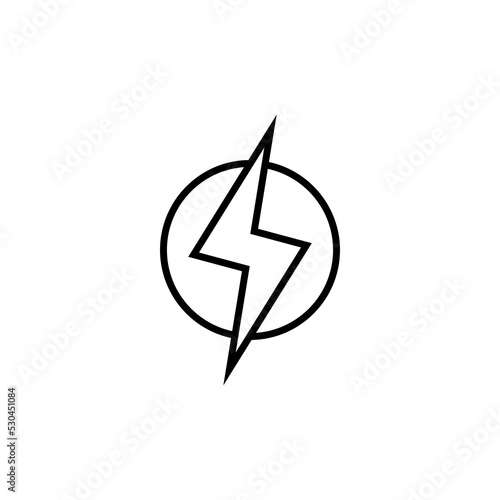 Lightning icon for web and mobile app. electric sign and symbol. power icon. energy sign
