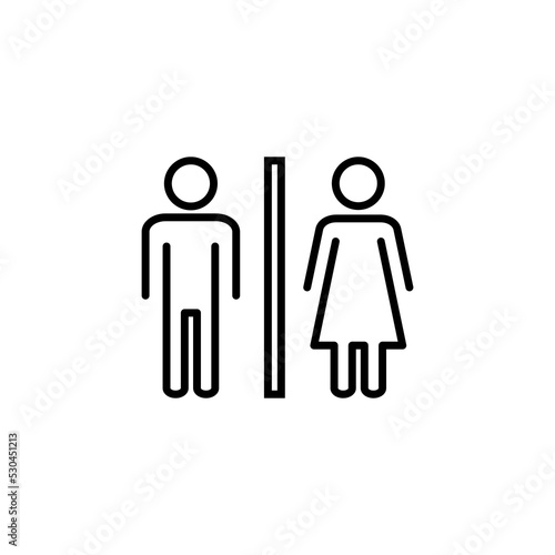 Toilet icon for web and mobile app. Girls and boys restrooms sign and symbol. bathroom sign. wc, lavatory