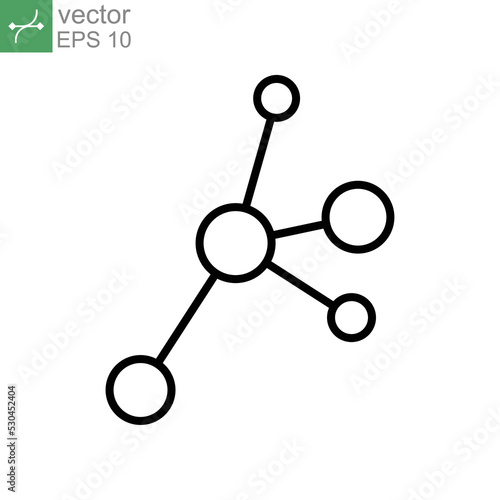 protein amino acid icon. Geometric chemistry Molecule . Science reaction. Proline Molecular structure. Carbon, nitrogen, oxygen atoms. line style vector illustration. design on white background EPS 10