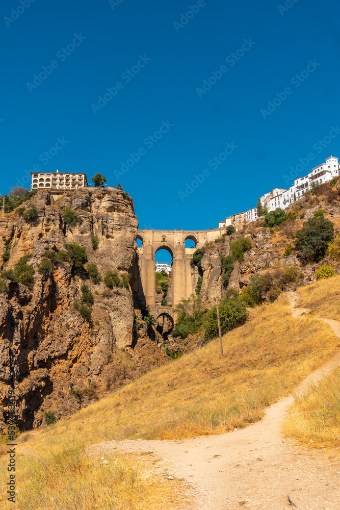 Fototapeta premium Viewpoint new bridge of Ronda province of Malaga, Andalucia
