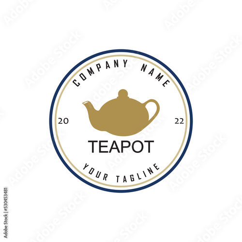 Beverage coffee and tea teapot logo vector illustration design