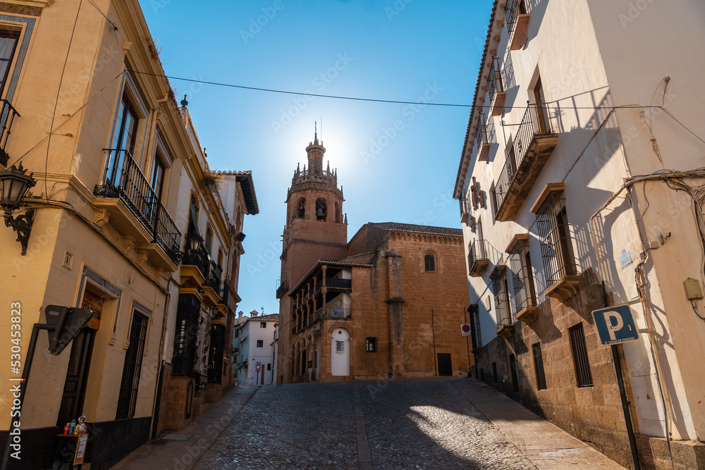 Church of Santa Maria la Mayor in the historic center of Ronda, Malaga, Andalusia. Spain