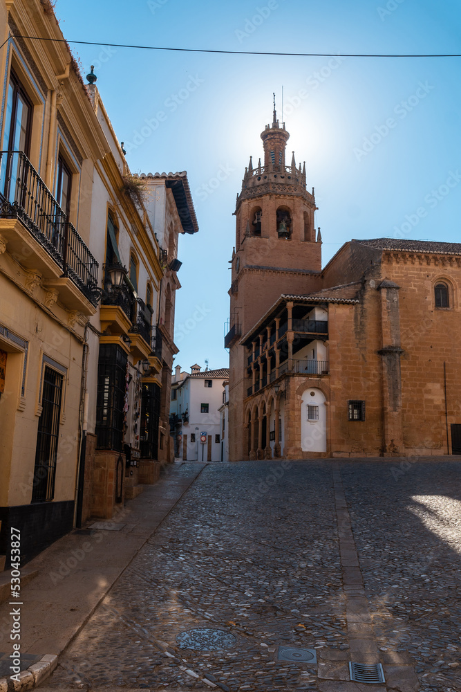Church of Santa Maria la Mayor in the historic center of Ronda, Malaga, Andalusia. Spain