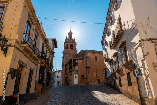 Church of Santa Maria la Mayor in the historic center of Ronda, Malaga, Andalusia. Spain