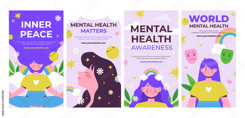 World mental health stories banners