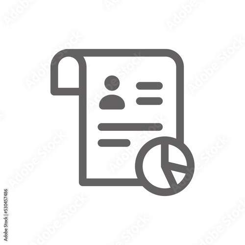 statistical profile icon. Perfect for business website or user interface applications. Simple vector illustration.