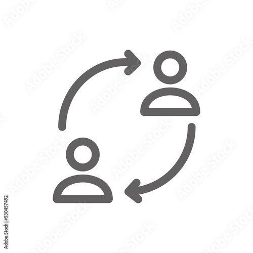 swap position icon. Perfect for business website or user interface applications. Simple vector illustration. photo
