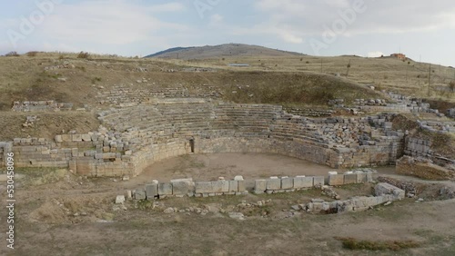 Pisidia Antiocheia ancient city in Isparta. 4K Footage in Turkey photo