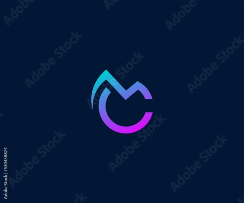 CM, MC initial logo monogram designs modern vector templates