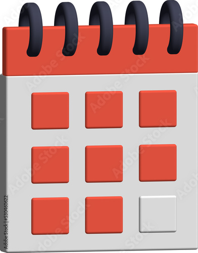 Calendar, Planning, Schedule 3D Illustration