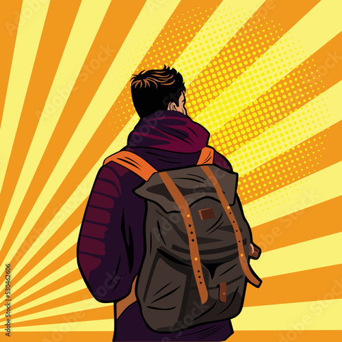 Tourist or Backpacker ready to go around the world