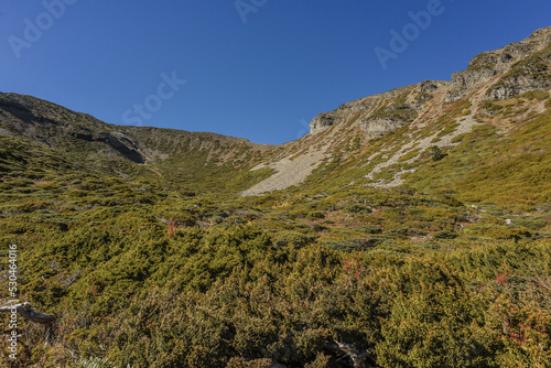 Panoramic View Of The Holy Ridge And Glacial Cirque At Sunrise On The Trail To Main Peak Of Xue Mountain (Snow mountain) , Shei-Pa National Park, Taiwan photo