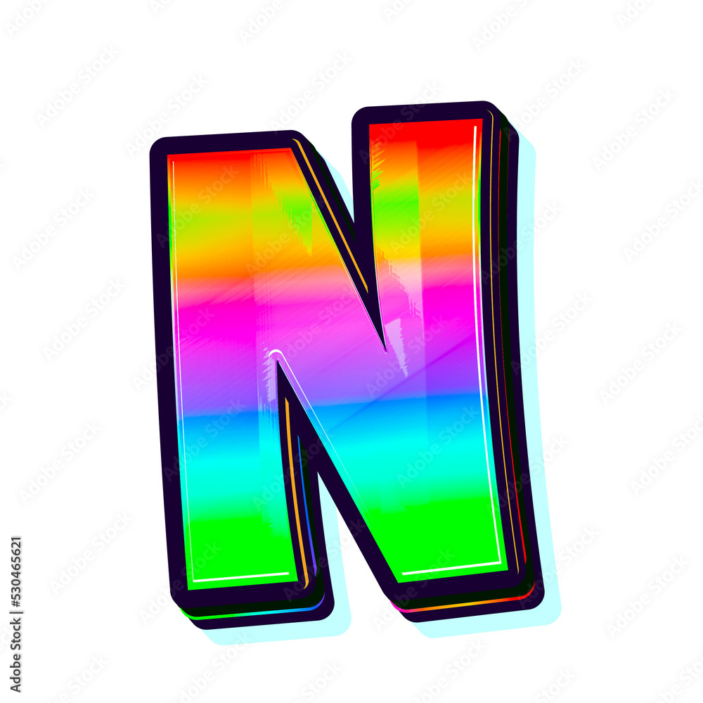 Jungle King Alphabet Rainbow Font