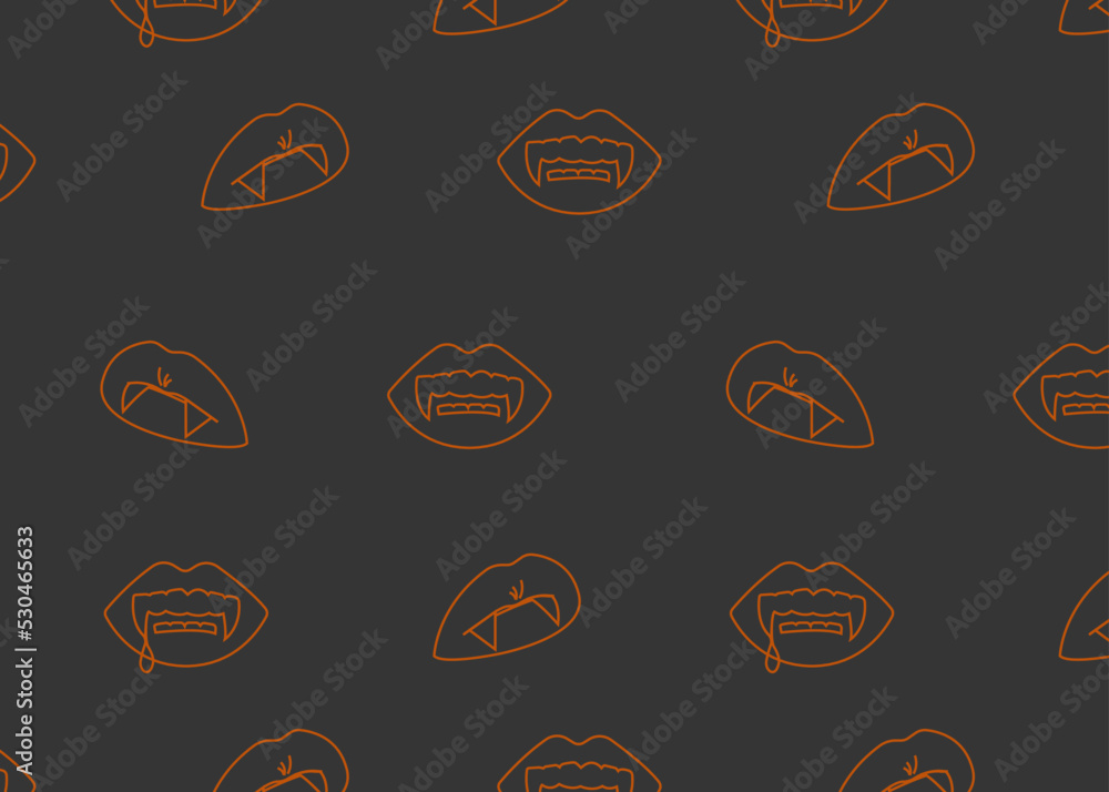Halloween line art seamless pattern Halloween line art seamless pattern