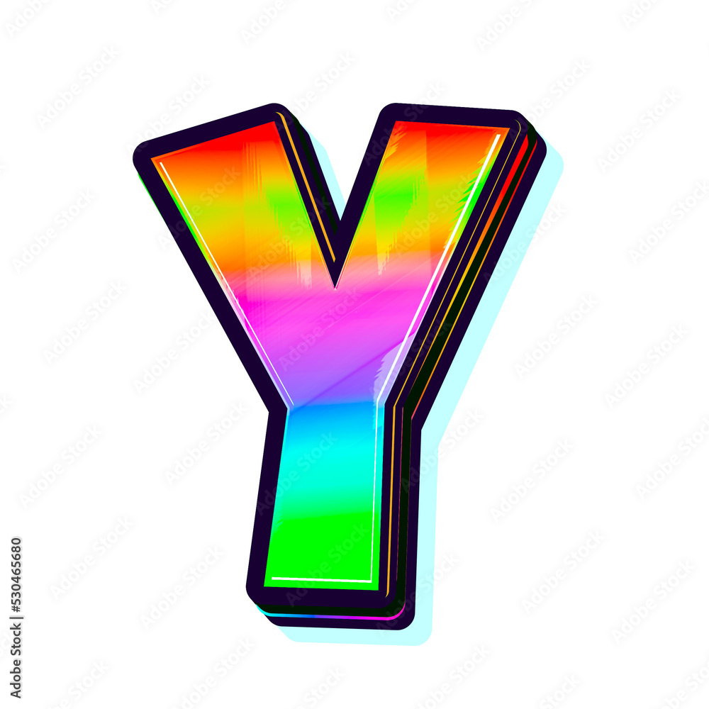 Jungle King alphabet rainbow font colorful alphabet ,y. design for ...