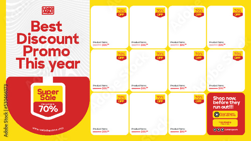 simple modern layout banner for grocery product catalog