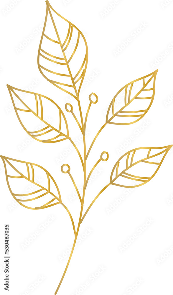 Golden Flower Leaf Golden Flower Leaf