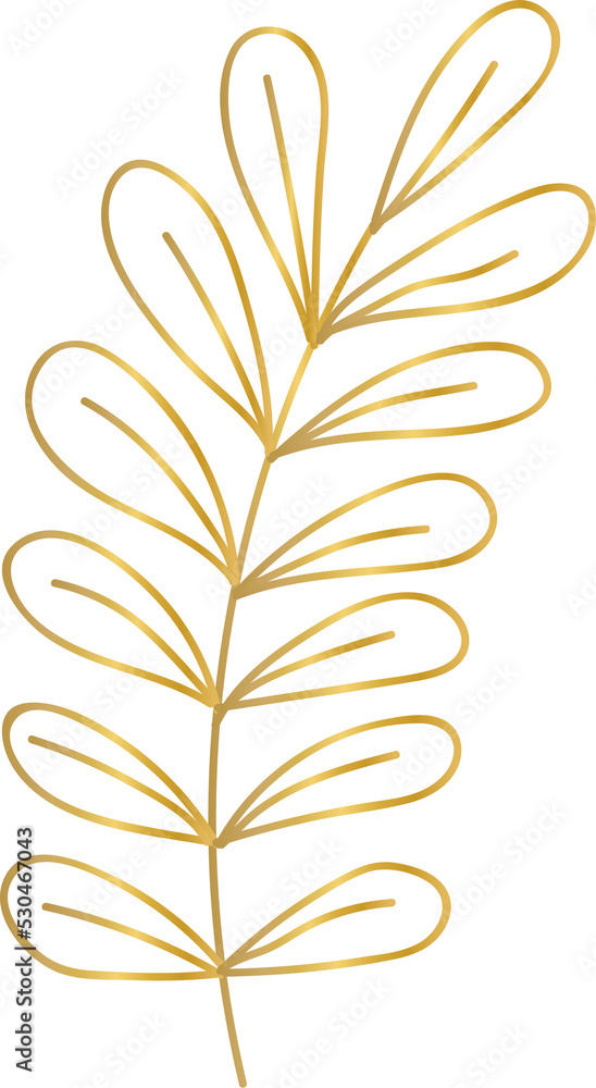 Fototapeta premium Golden Flower Leaf