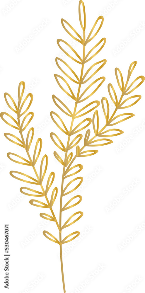 Golden Flower Leaf Golden Flower Leaf