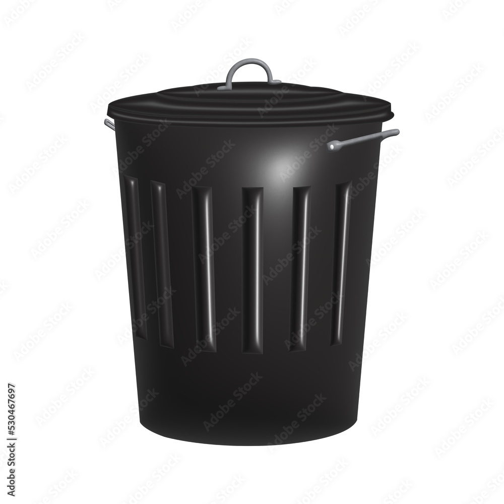 Trash can in the transparent background image. Trash can in the transparent background image.