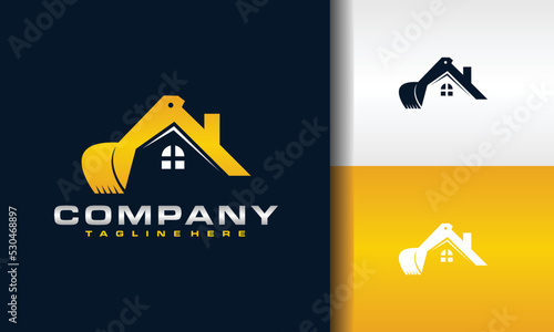 excavator house roof logo