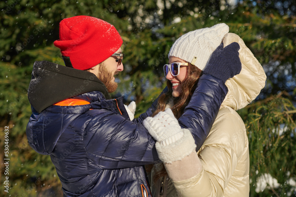 Fototapeta premium couple walking outdoors