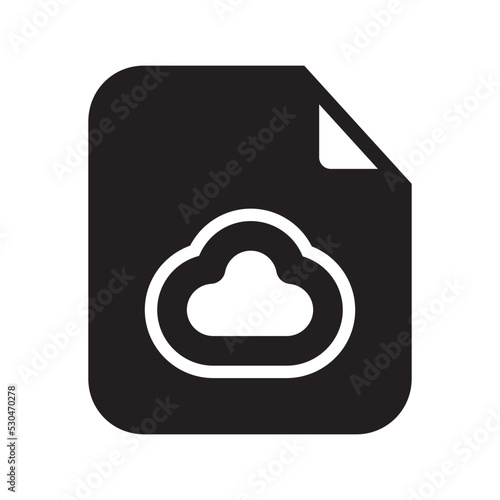 Cloud File Icon Solid Style