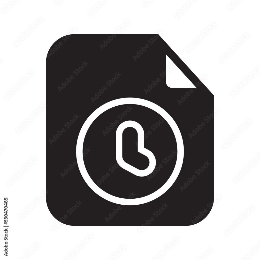 History Files Icon Solid Style History Files Icon Solid Style