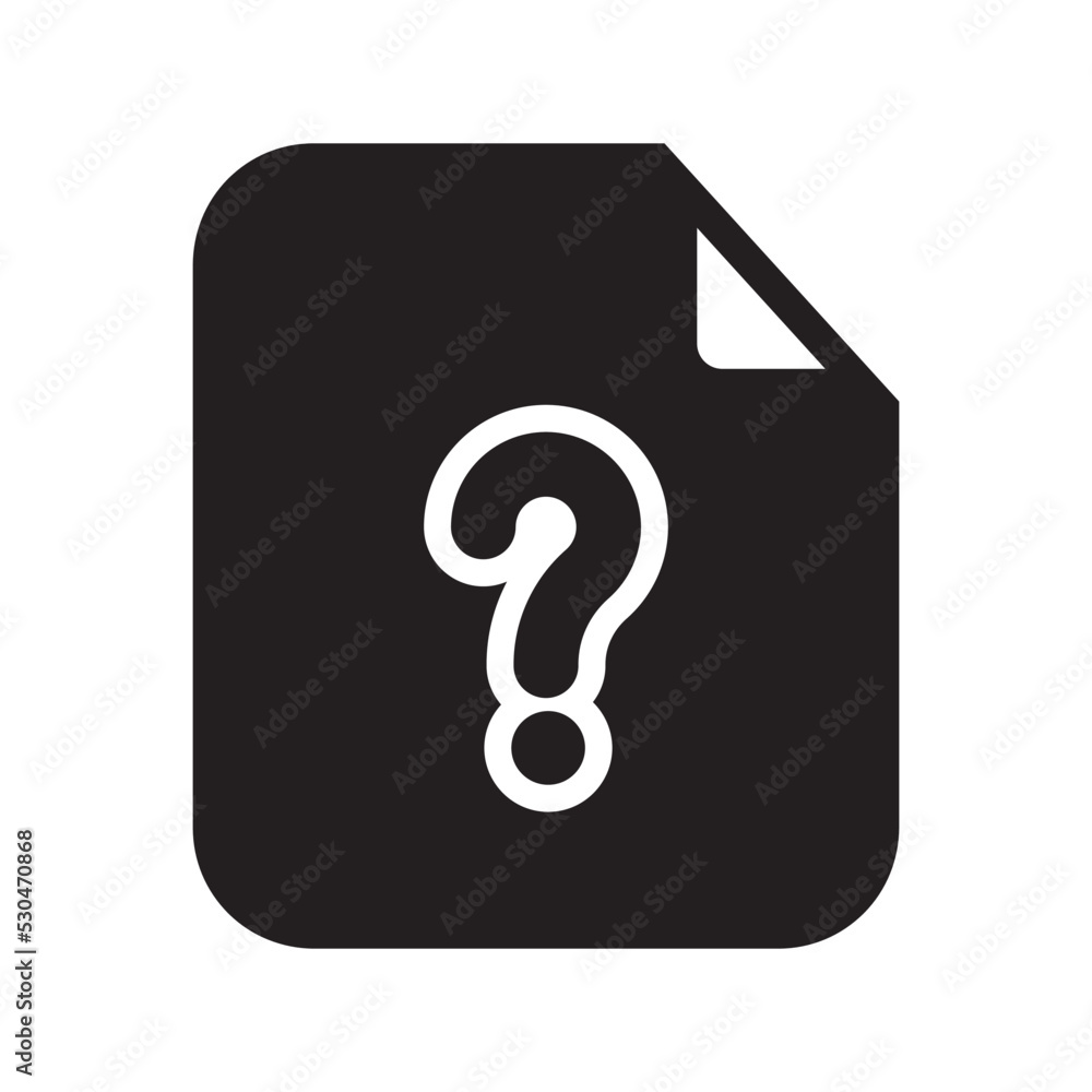 Unknown Files Icon Solid Style Unknown Files Icon Solid Style