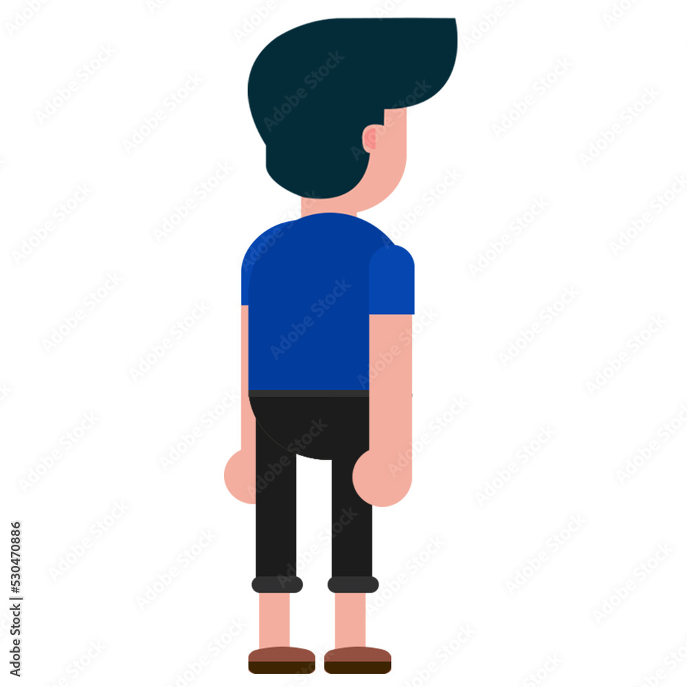 back view vector graphic illustration perfect for children's story books, videos or for illustration on the web back view vector graphic illustration perfect for children's story books, videos or for illustration on the web