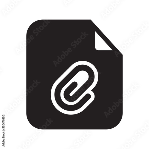 Attach File Icon Solid Style