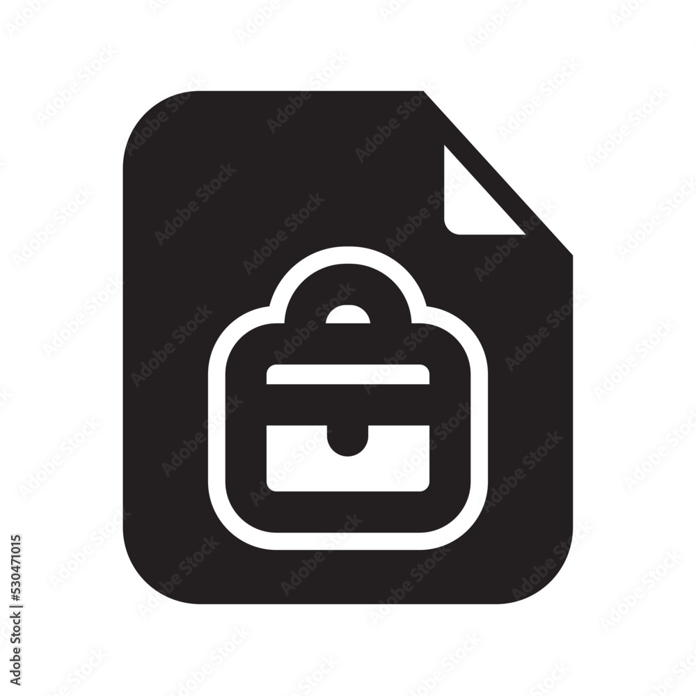 Office Files Icon Solid Style Office Files Icon Solid Style