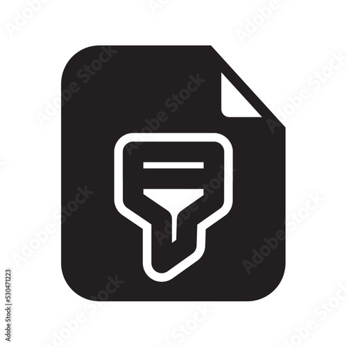 File Filter Icon Solid Style