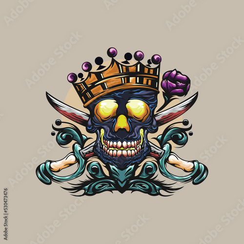 Illustration Pirates skull 