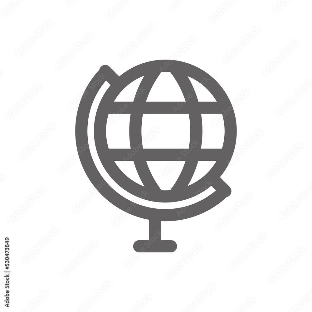 globe icon. Perfect for education and school icon or user interface applications. vector sign and symbol globe icon. Perfect for education and school icon or user interface applications. vector sign and symbol