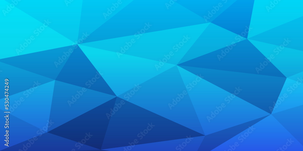 Fototapeta premium Abstract blue triangle background