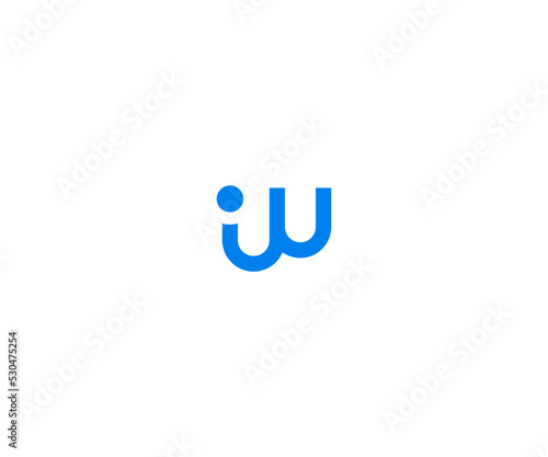 IW, WI initial logo monogram designs modern vector templates