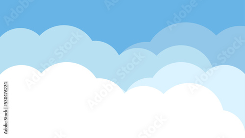 clouds image on blue sky background