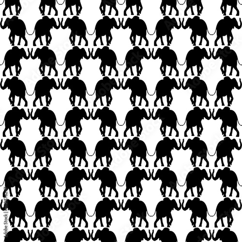 Seamless pattern with cute elephant, Creative childish texture. Great for fabric, textile Vector Illustration.