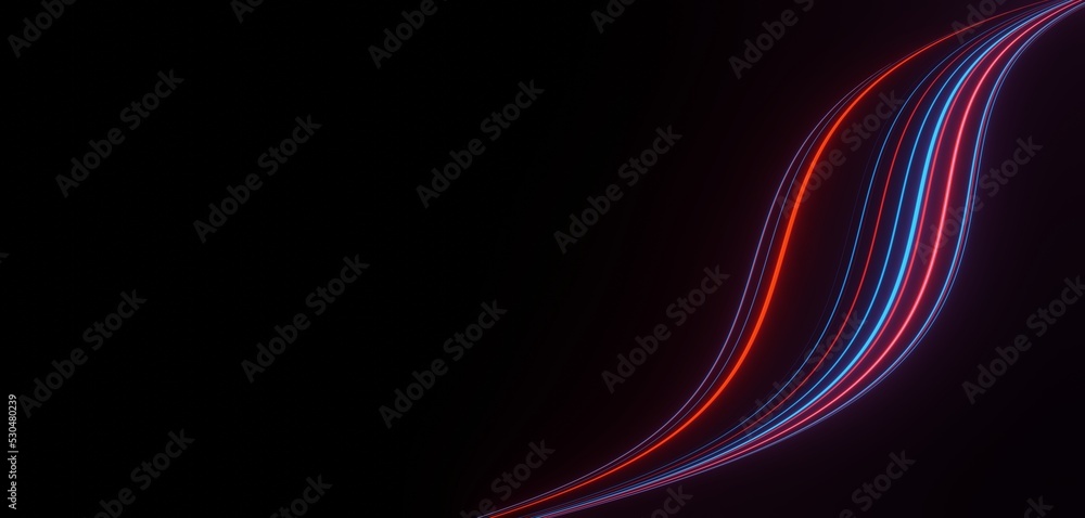 3d render of flash neon and light glowing on dark scene. Speed light moving lines. 3d render of flash neon and light glowing on dark scene. Speed light moving lines.