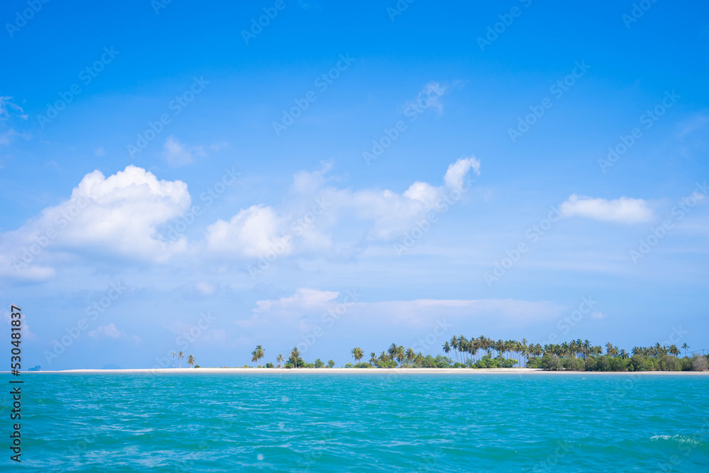 Landscape of beautiful tropical island beach