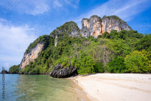 Landscape of beautiful tropical island beach